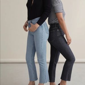 Everlane light blue kick crop